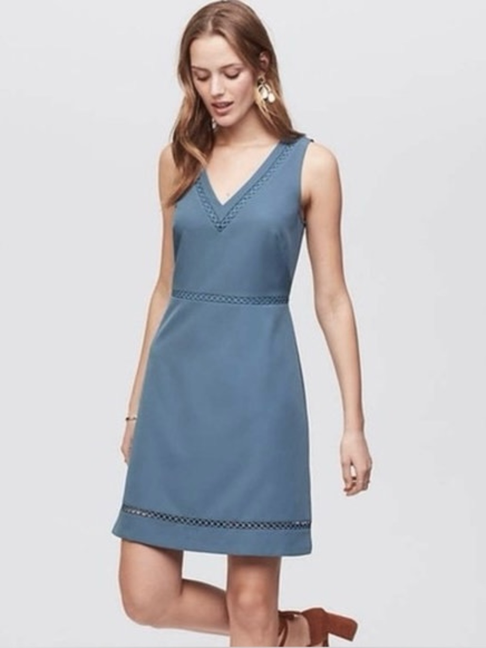 NWT Loft v-neck flare dress